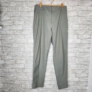 COS Men's Sage Green Grey Textured Cotton Blend Modern Tapered Ankle 32